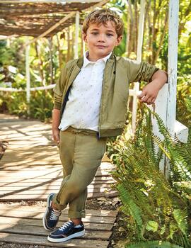 Pantalón Mayoral Lino Largo Verde Para Niño