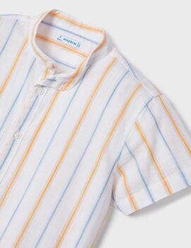 Camisa Mayoral Rayas Naranja Para Niño