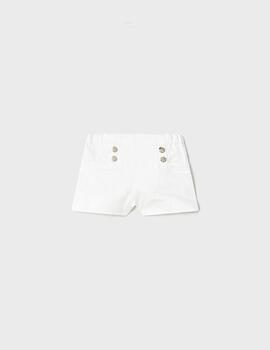 Pantalon Mayoral Corto Saten Blanco Para Bebè