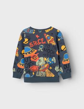 Sudadera Name it Space Marino Para Niño