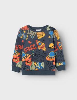 Sudadera Name it Space Marino Para Niño