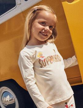 Camiseta Name it Super Heroe Crudo Para Niña