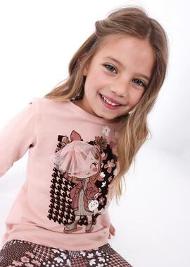 Conj.Mayoral Camiseta Legging Niña Rosa