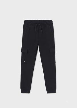 Pantalon Mayoral Punto Cargo Negro Para Niño