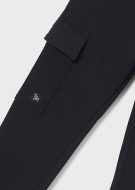 Pantalon Mayoral Punto Cargo Negro Para Niño