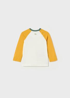 Camiseta Mayoral Print M/L Amarilla Para Bebè