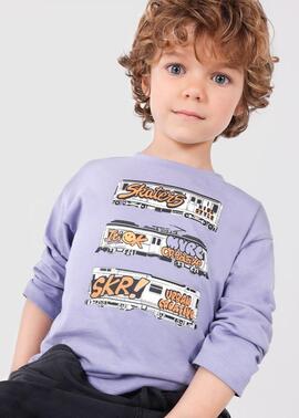 Camiseta Mayoral m l Urban Violeta Para Nino