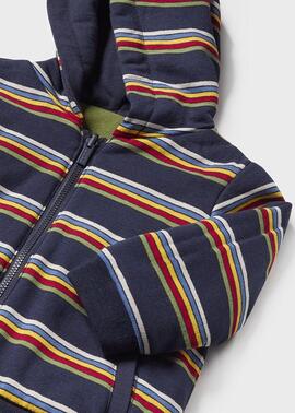 Sudadera Mayoral Reversible Rayas Verde Para Bebè
