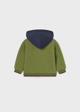 Sudadera Mayoral Reversible Rayas Verde Para Bebè