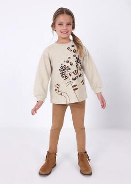 Conj. Mayoral Legging Antelina Piedra Para Niña