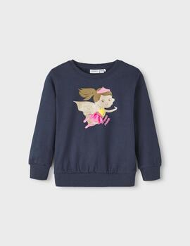 Sudadera Name it Super Power Marino Para Niña