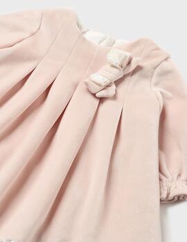 Vestido Mayoral Terciopelo Rosa Para Bebé