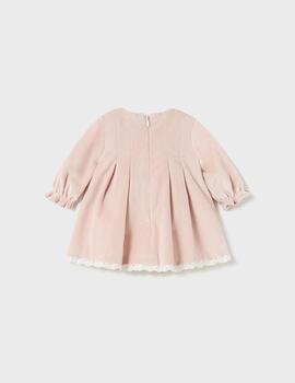 Vestido Mayoral Terciopelo Rosa Para Bebé