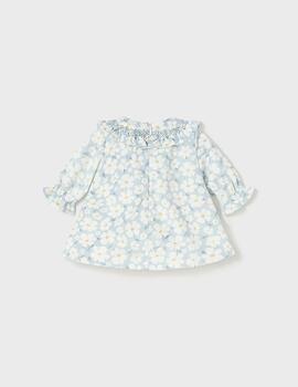 Vestido Mayoral Estampado Azul Para Bebé