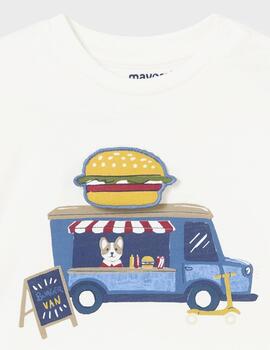 Camiseta Mayoral Hamburguesa Crudo Para Bebé