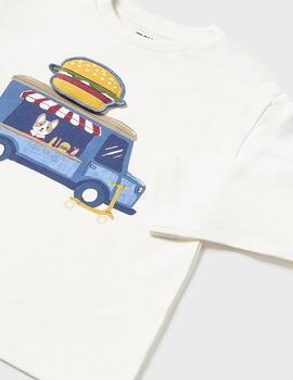 Camiseta Mayoral Hamburguesa Crudo Para Bebé