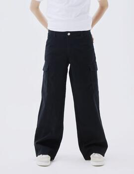 Pantalon Name it Cargo Negro Para Chica