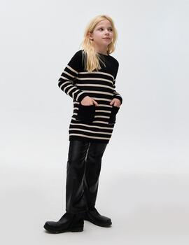 Vestido Mayoral Punto Rayas Para Niña