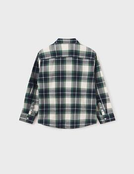 Camisa Mayoral M/L Cuadros Menta Para Niño