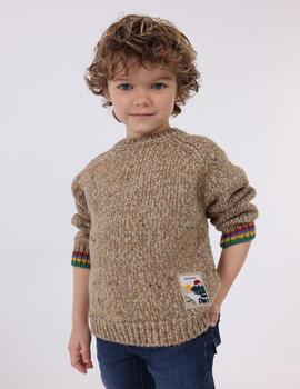 Jersey Mayoral Punto Mezclilla Camel Para Niño