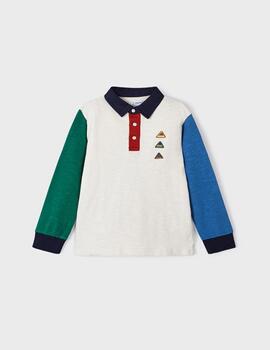 Polo Mayoral M/L Flame Multicolor Para Niño