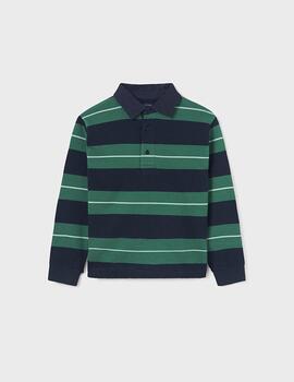 Polo Mayoral Rayas Verde Para Niño