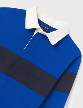 Polo Mayoral M/L Combinado Añil Para Niño