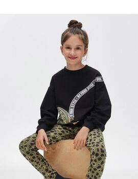 Conj. Mayoral Leggings Estampado Negro Para Niña