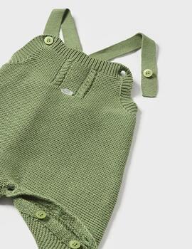 Conj. 3Pzsa Peto Tricot Verde Para Bebé