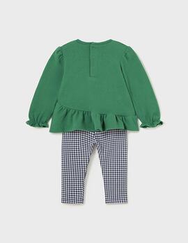 Conj.Mayoral Oso Verde Para Bebé Niña