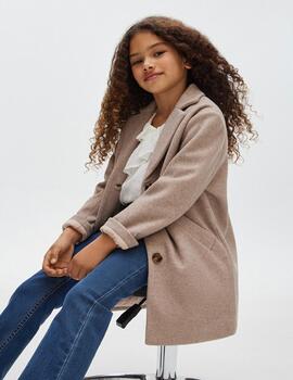 Abrigo Mayoral Paño Beige Para Niña