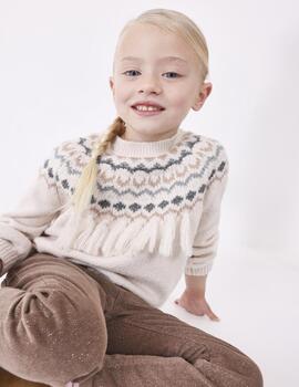 Jersey Mayoral Flecos Beige Para Niña