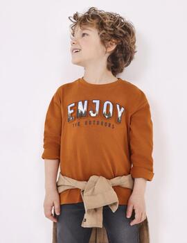 Camiseta Mayoral Embossed Enjoy Azafran Para Niño