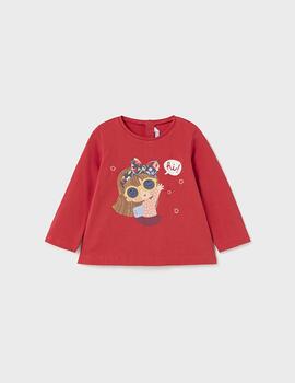 Camiseta Mayoral M/L Roja Para Bebè
