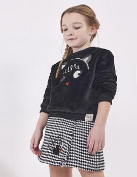 Falda Pantalon Mayoral Cuadros Negro Para Niña