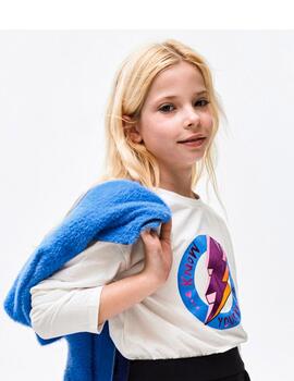 Camiseta Mayoral Rayo Crudo Para Niña