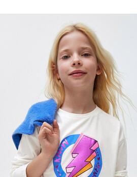 Camiseta Mayoral Rayo Crudo Para Niña
