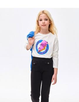 Camiseta Mayoral Rayo Crudo Para Niña