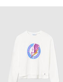 Camiseta Mayoral Rayo Crudo Para Niña