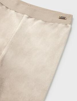 Legging Mayoral Terciopelo beige Para Bebé