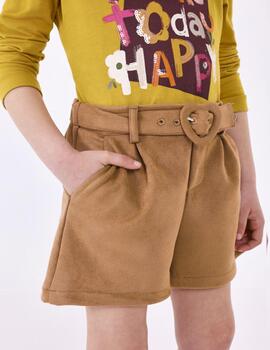 Short Mayoral Antelina Camel Para Niño