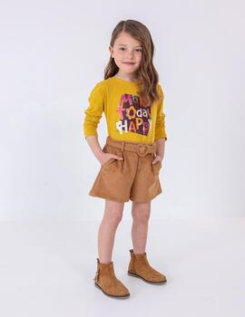 Short Mayoral Antelina Camel Para Niño