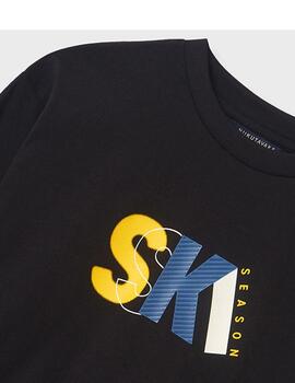 Camiseta Mayoral m/l Sky Negro Para Niño