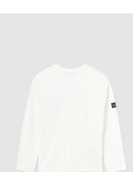 Camiseta Mayoral M/L Art Rules Nata Para Niño
