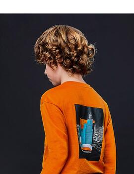 Camiseta Mayoral M/L Perspective Naranja Para Niño