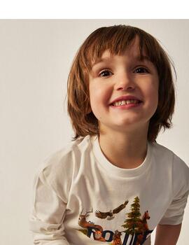 Camiseta Mayoral Oso Crudo Para Niño