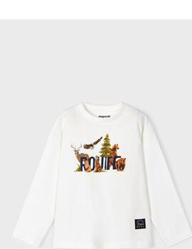 Camiseta Mayoral Oso Crudo Para Niño