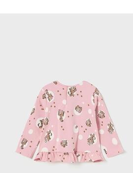 Camiseta Mayoral Estampada Rosa Para Bebé Niña