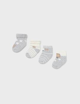 Pack Calcetines Mayoral Gris Para Bebé
