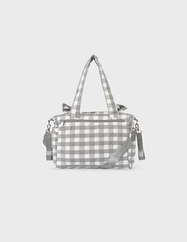 Bolso Cuadros Mayoral Gris Para Bebé